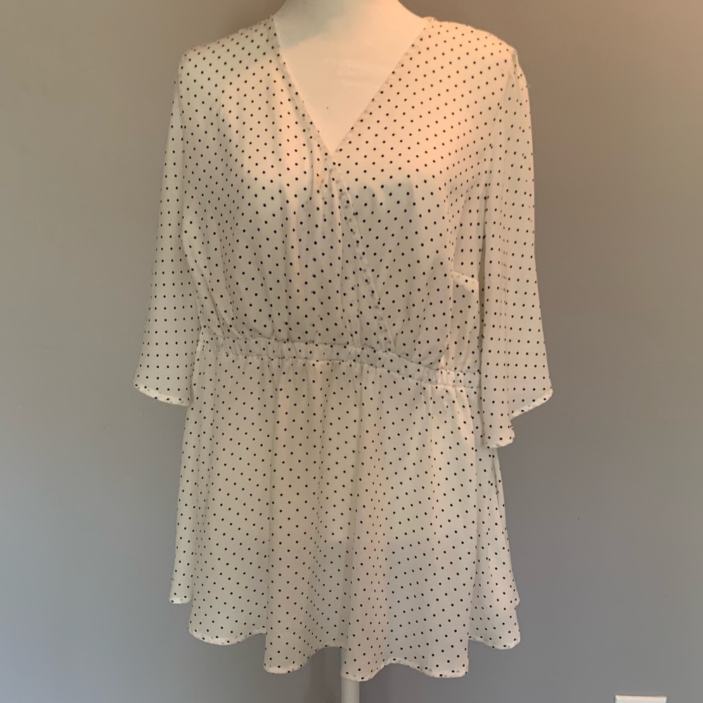 Torrid polka dot blouse